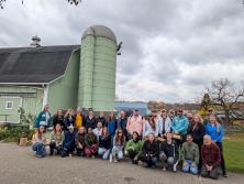 large group at a farm