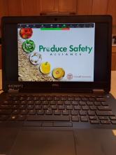 computer screen with the PSA training in a home