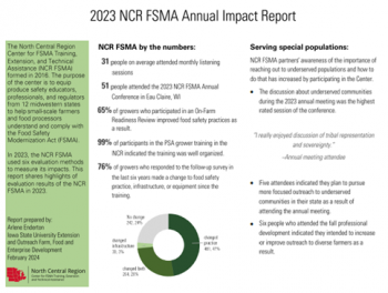 first page of the impact report