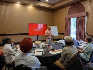 presentation during the EMP course