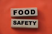 wooden blocks with the words food safety