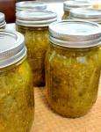 glass jars of pickle relish