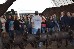 group at the ISU composting facility