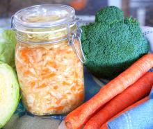 fermented food with carrots and broccoli