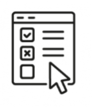 checklist with mouse pointer icon